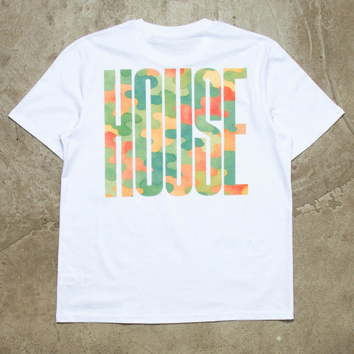 Camo Higher House Back Print - Tshirt - White