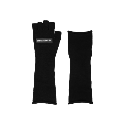 classic asymmetrical gloves black