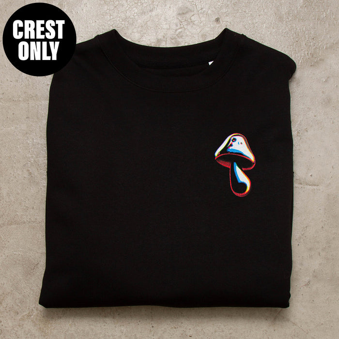 Crest Doodle Shroom - Sweatshirt - Black