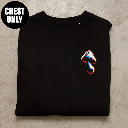 Crest Doodle Shroom - Sweatshirt - Black