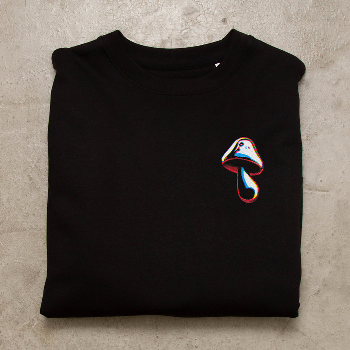 Crest Doodle Shroom - Sweatshirt - Black