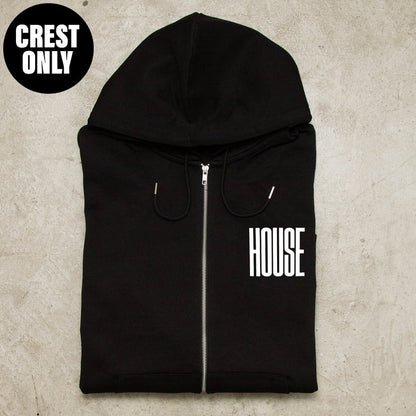 Crest Higher House - Zipped Hood - Black