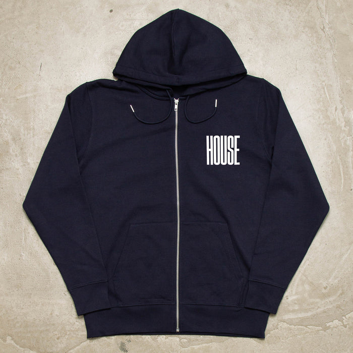 Crest Higher House - Zipped Hood - Navy