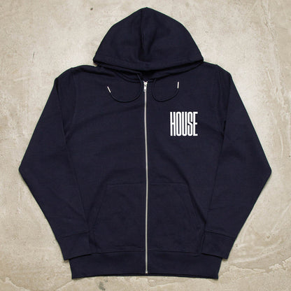 Crest Higher House - Zipped Hood - Navy