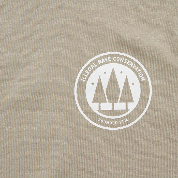 Crest Illegal Rave Conservation - Tshirt - Stone