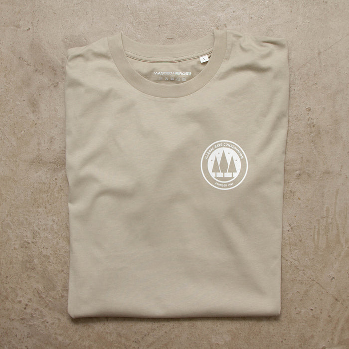 Crest Illegal Rave Conservation - Tshirt - Stone