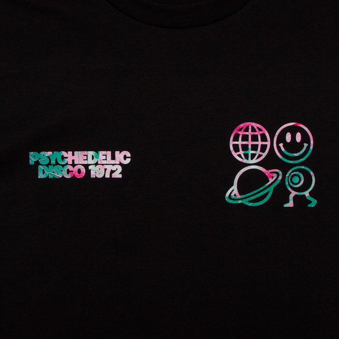 Crest Saturn Elements Psychedelic Disco 1972 - Tshirt - Black