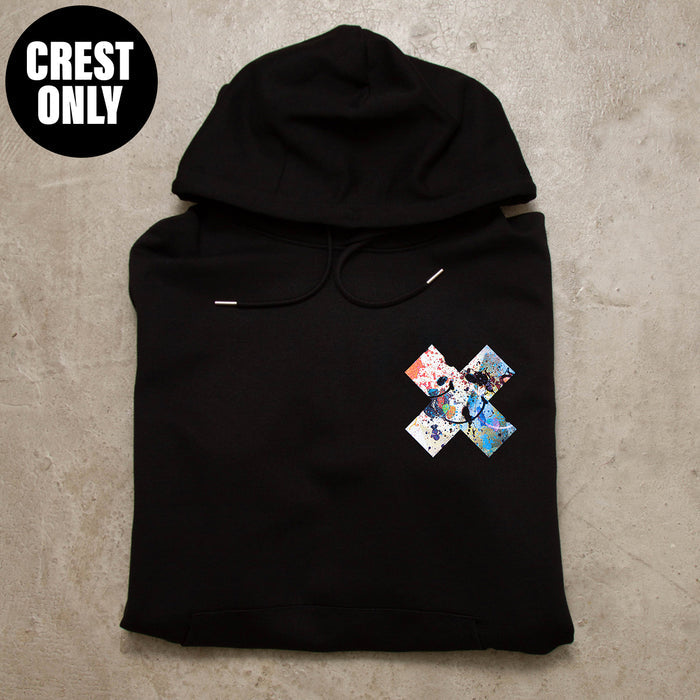 Crest Smiley 1 X Imprint  - Pullover Hood - Black