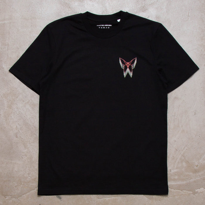 Crest Trails Origami Butterfly Print - Tshirt - Black