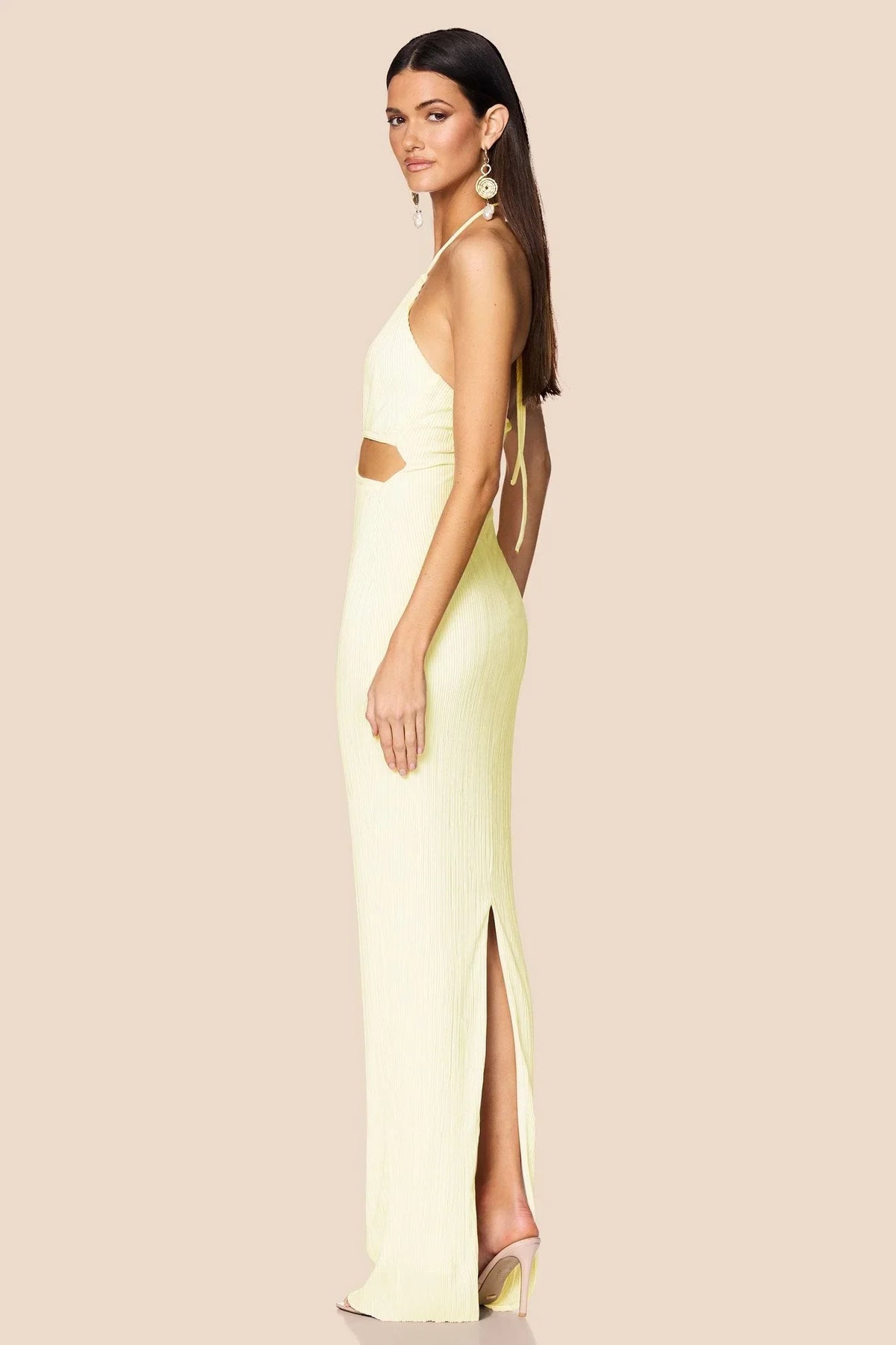Nookie Desiree Cut Out Maxi - Lemon