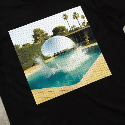 Disco Poolside Trip Front Print - Sweatshirt - Black