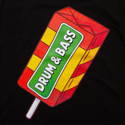Drumstick & Bass Back Print - Tshirt - Black