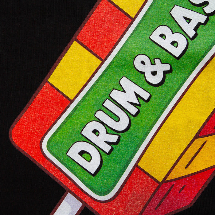 Drumstick & Bass Back Print - Tshirt - Black