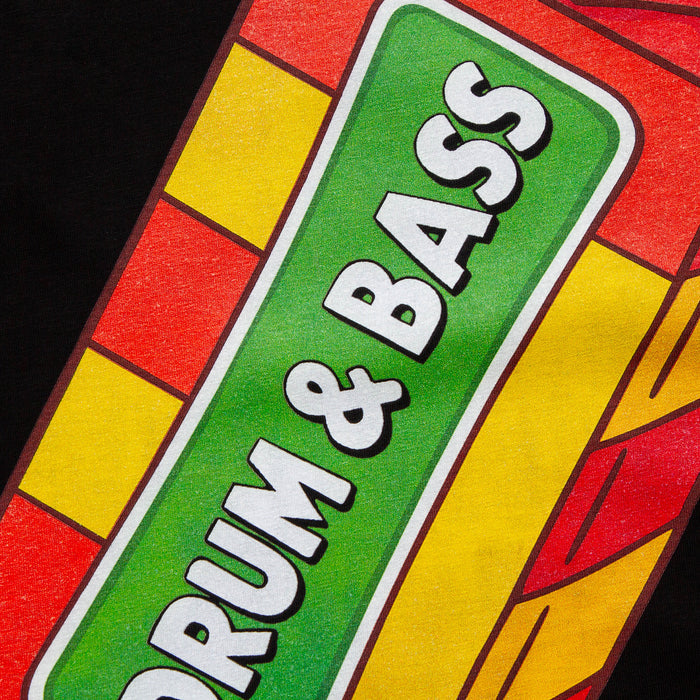 Drumstick & Bass Back Print - Tshirt - Black