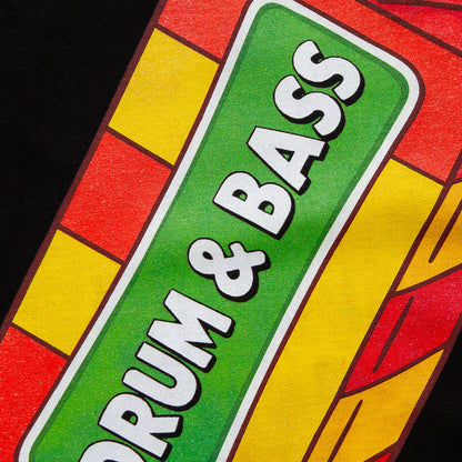 Drumstick & Bass Back Print - Tshirt - Black