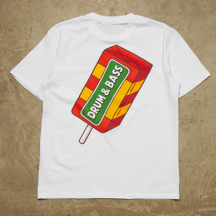 Drumstick & Bass Back Print - Tshirt - White