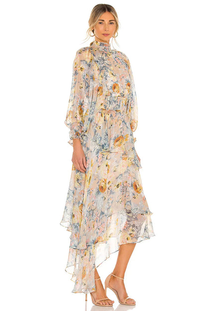 ASTRID Skirt  floral print  long sleeve dress