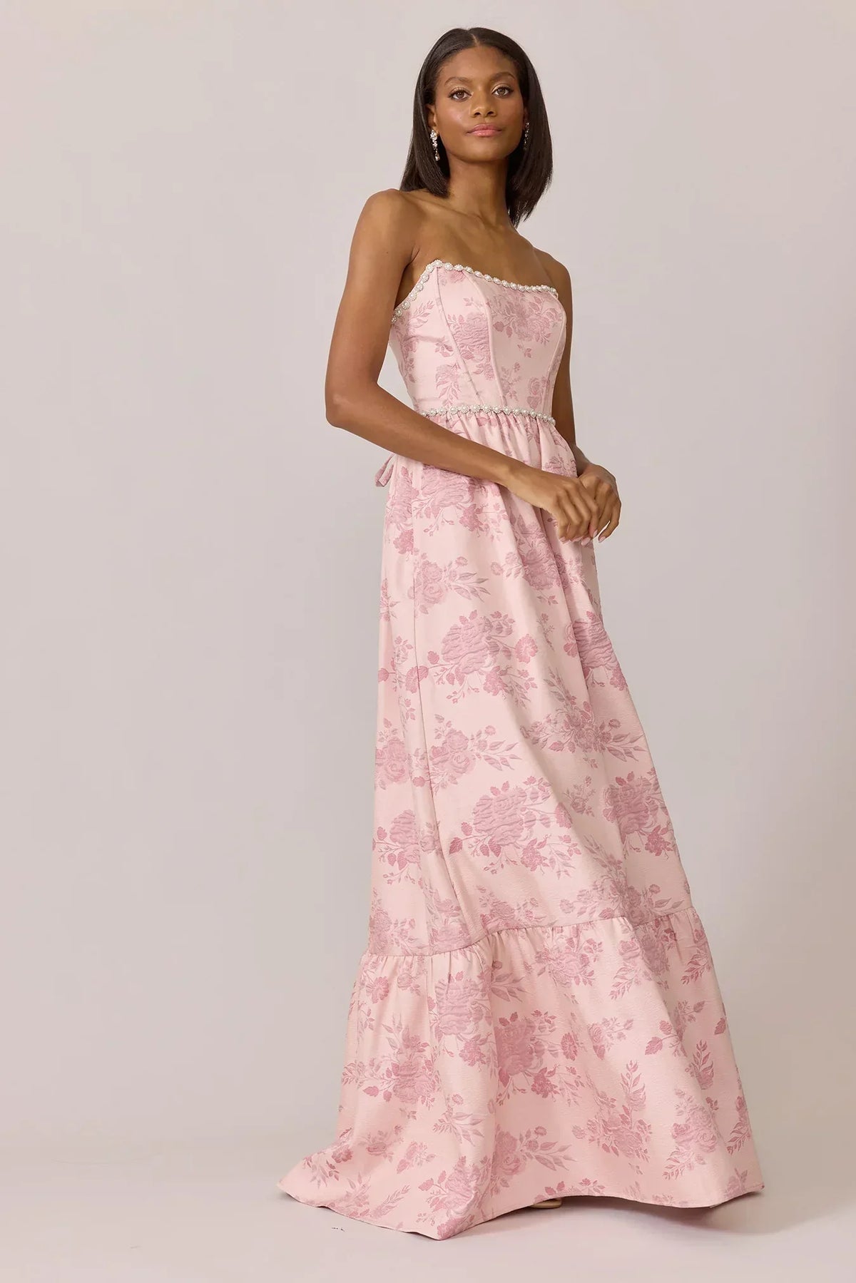 Ellapink Luxe Jacquard Dress | Made To Order