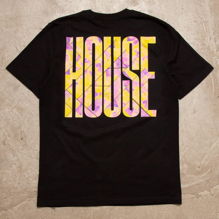 Fold Higher House Back Print - Tshirt - Black