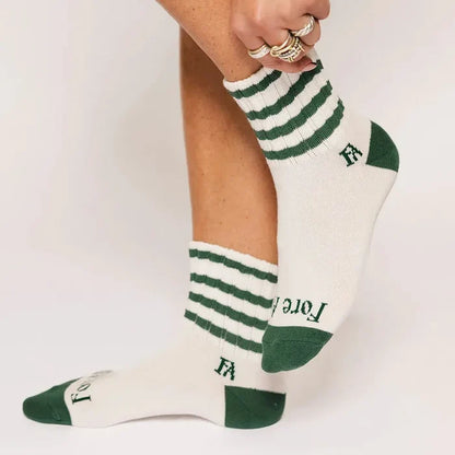 Fore All Capri Stripe Sock - Green