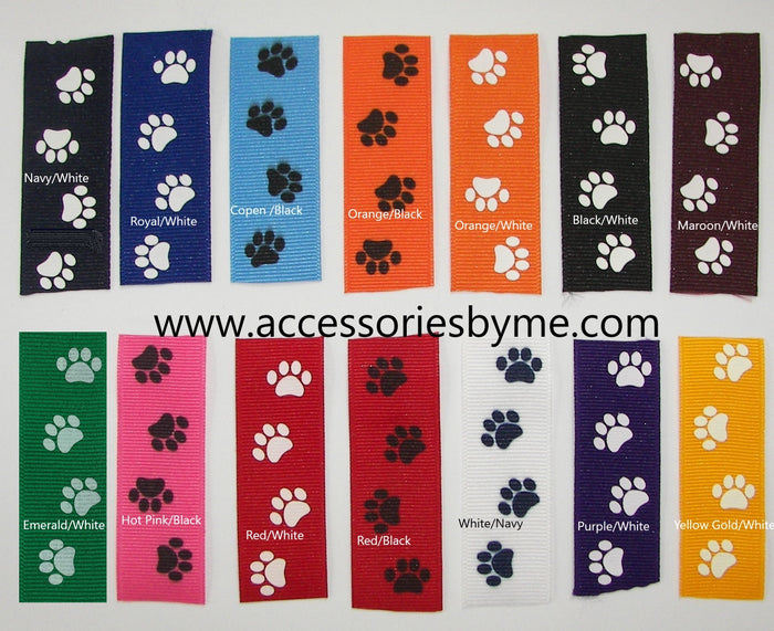 Paw Print Ribbon Color Swatch Card