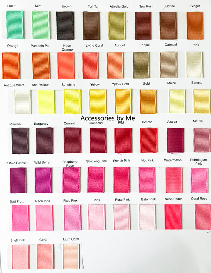 Solid Grosgrain Color Chart