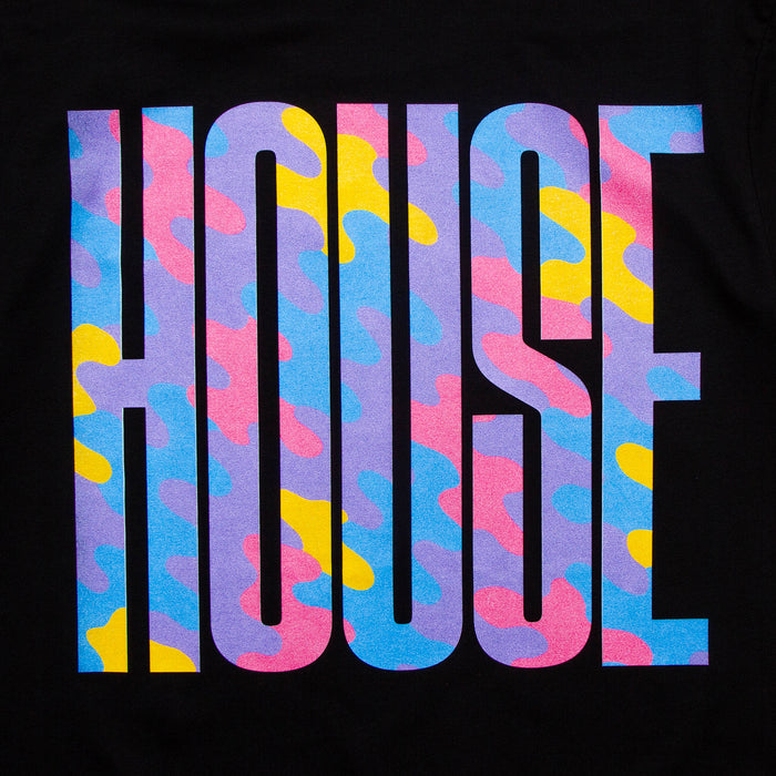 Haze Higher House Front Print - Tank Tshirt - Black