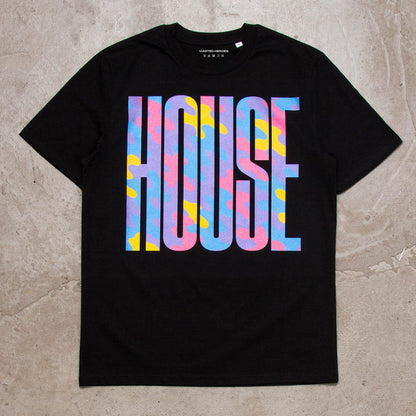 Haze Higher House Front Print - Tshirt - Black