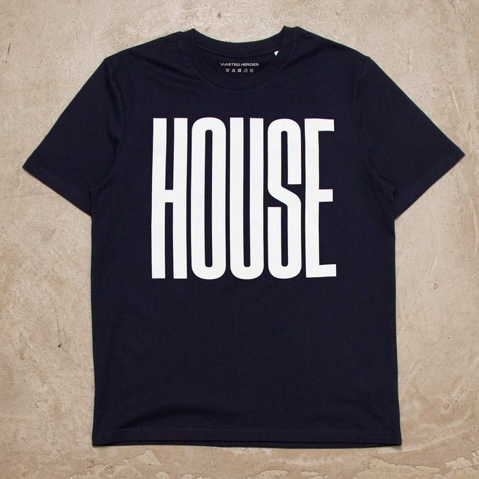 Higher House Front Print - Tshirt - Navy