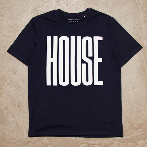 Higher House Front Print - Tshirt - Navy