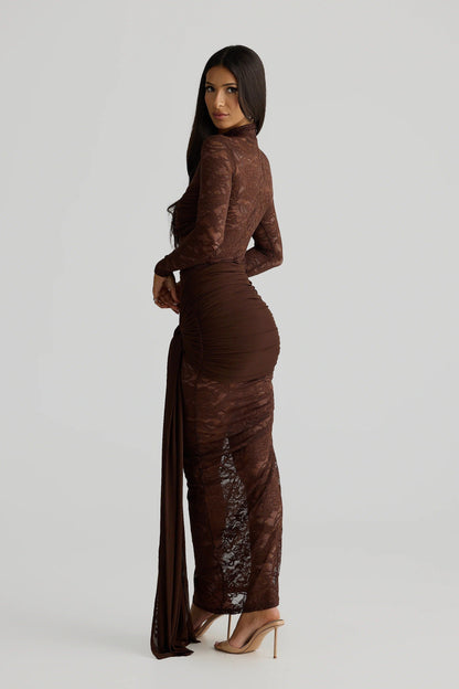 Celeste Skirt - Espresso Brown