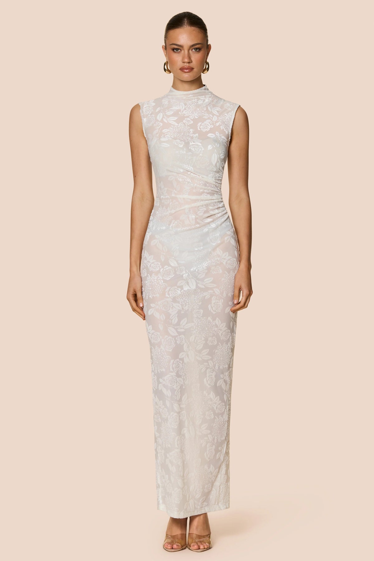 Nookie Devore Maxi Dress - White