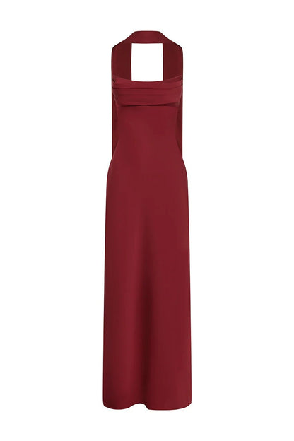 Madeleine Strapless Maxi Dress - Cherry