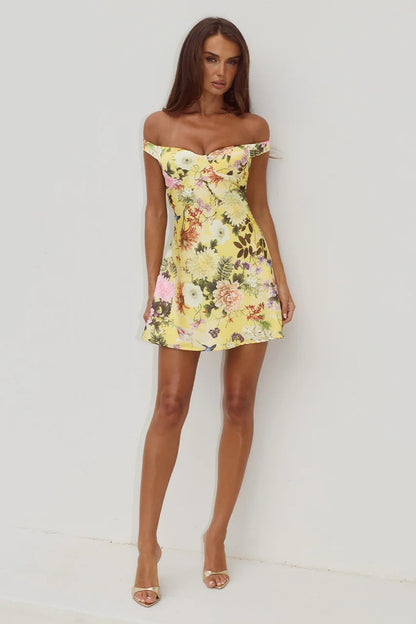Aveta Mini Dress - Kendall Yellow