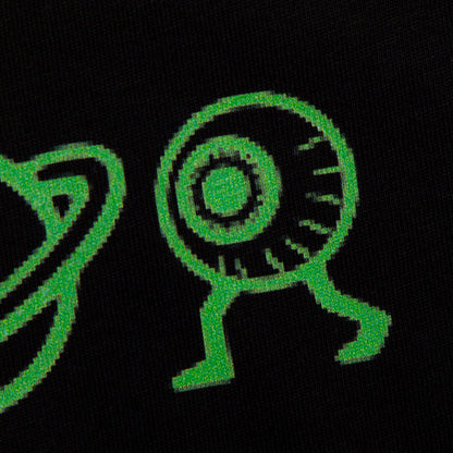 Invader Psychedelic Disco 1972 Front Print - Tshirt - Black