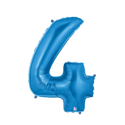 Jumbo Dark Blue Number 4 Foil Balloon