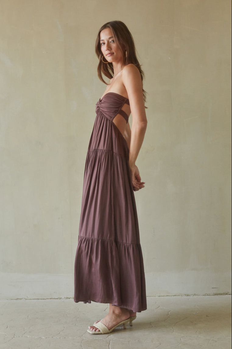 Lilith Twist Front Maxi Dress