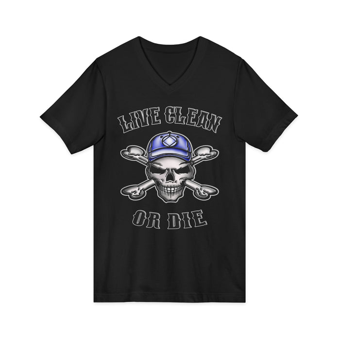 Live Clean Or Die V.2 dtg V-Neck Tee