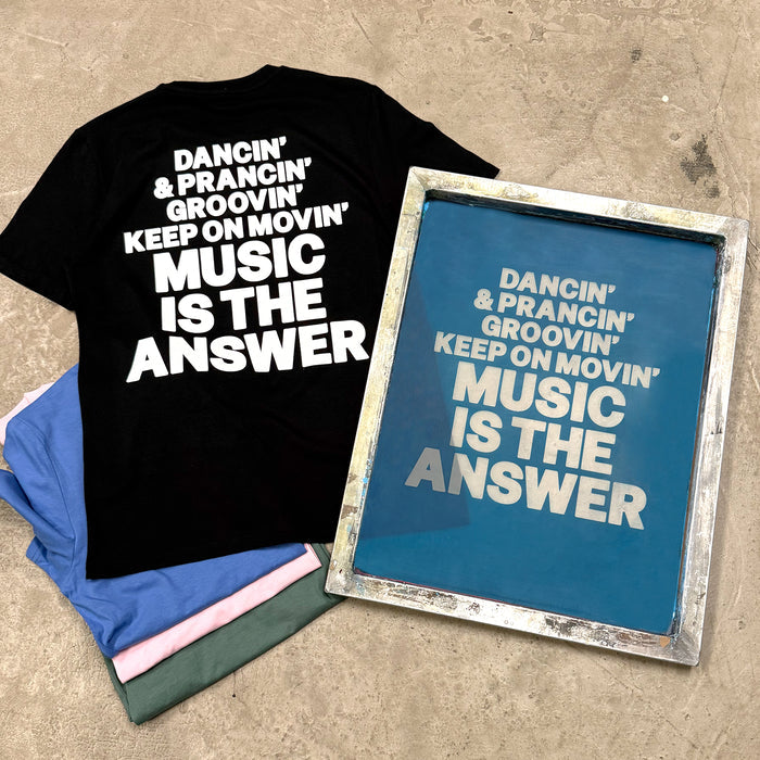 Music Is The Answer Ltd Edition - Regular Tshirt - Custom Colour