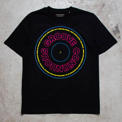 MY Continuous Groove Front Print - Tshirt - Black