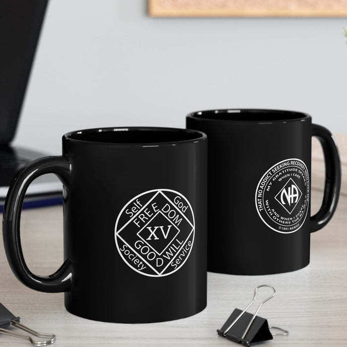 NA Medallion Clean Time 11/15oz Black Mug