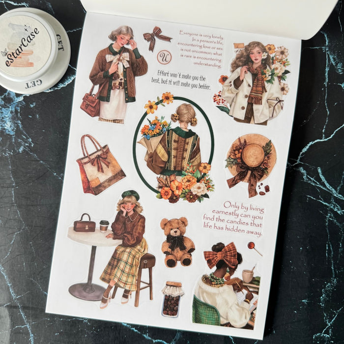 Nestled In Brown Sticker Book