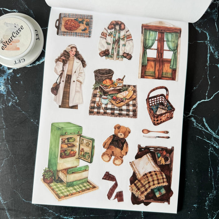 Nestled In Brown Sticker Book