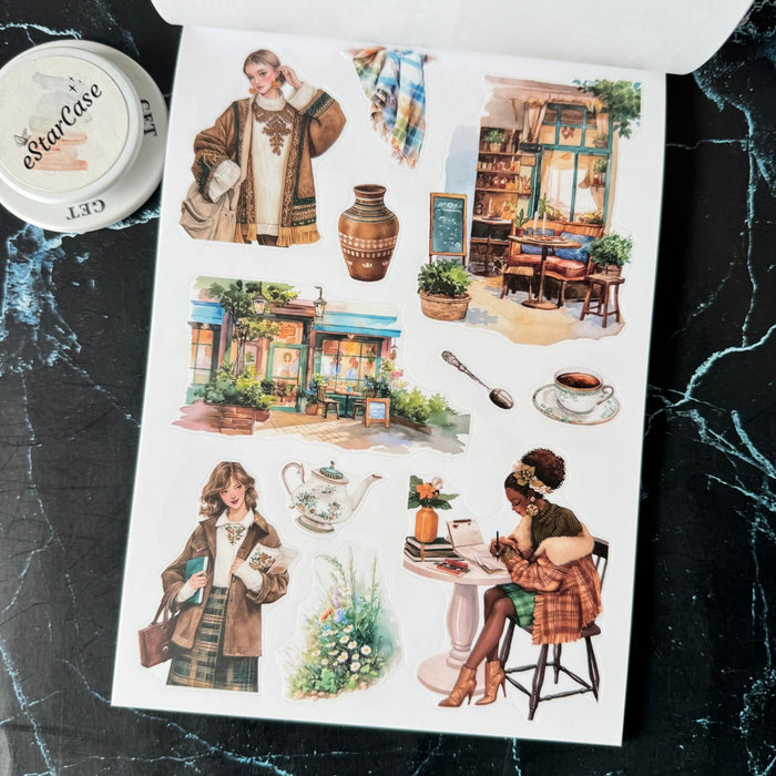 Nestled In Brown Sticker Book