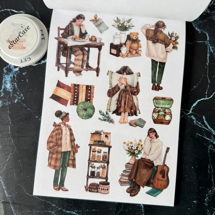Nestled In Brown Sticker Book