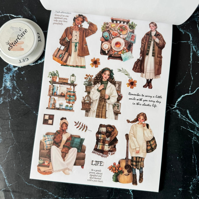 Nestled In Brown Sticker Book
