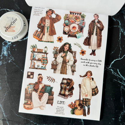 Nestled In Brown Sticker Book