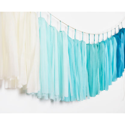 Boy Birthday Decoration Baby Boy Shower Garland Blue Ombre