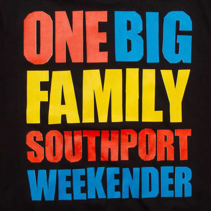 One Big Family Back Print - Tshirt - Black