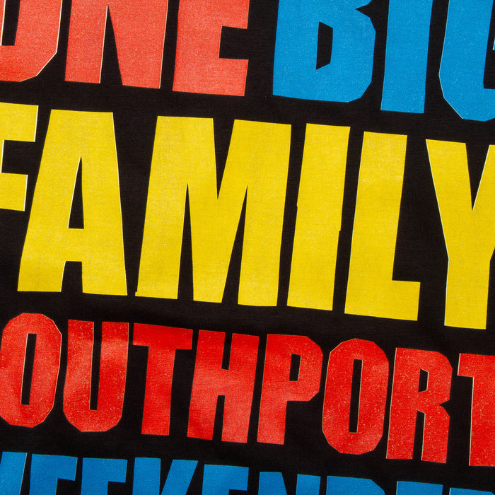 One Big Family Front Print - Tshirt - Black